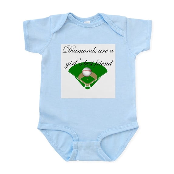 CafePress - Diamonds Are A Girl's Best Fr Infant Bodysuit - Baby Light Bodysuit, Size Newborn - 24 Months