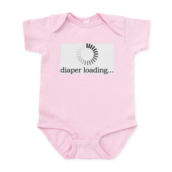 CafePress - Diaper Loading... Body Suit - Baby Light Bodysuit, Size Newborn - 24 Months