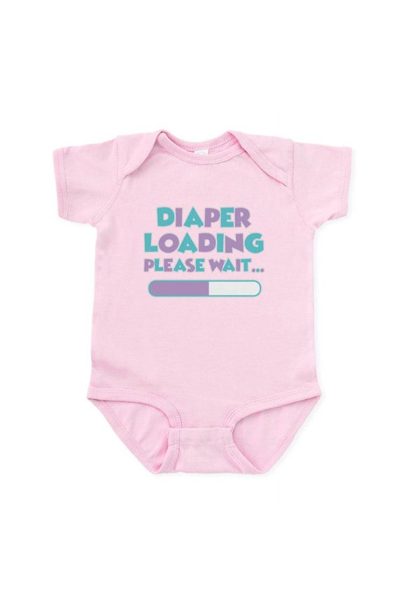 - Diaper Loading Please Wait Baby Light Bodysuit - Baby Light Bodysuit, Size Newborn - 24 Months
