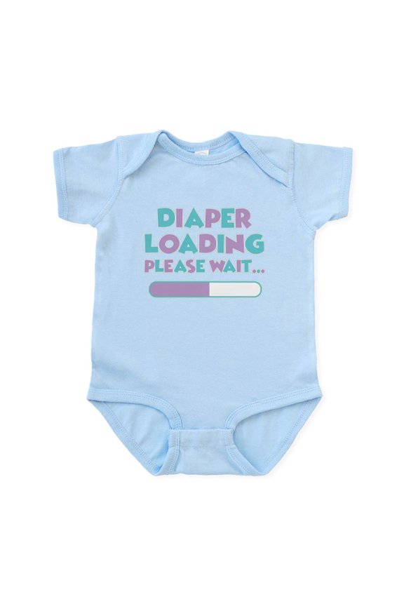 - Diaper Loading Please Wait Baby Light Bodysuit - Baby Light Bodysuit, Size Newborn - 24 Months