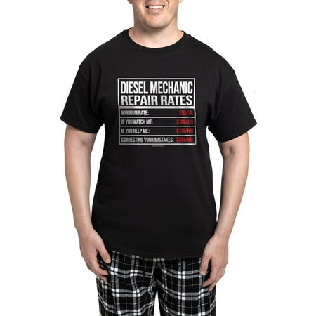CafePress - Diesel Mechanic Repair Rates Men's Dark Pajamas - Men's Dark Loose Fit Cotton Pajama Set