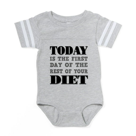 CafePress - Diet Resolution - Cute Infant Baby Football Bodysuit