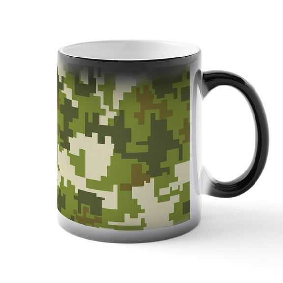 CafePress - Digital Camouflage - 11 oz Color Changing Magic Mug