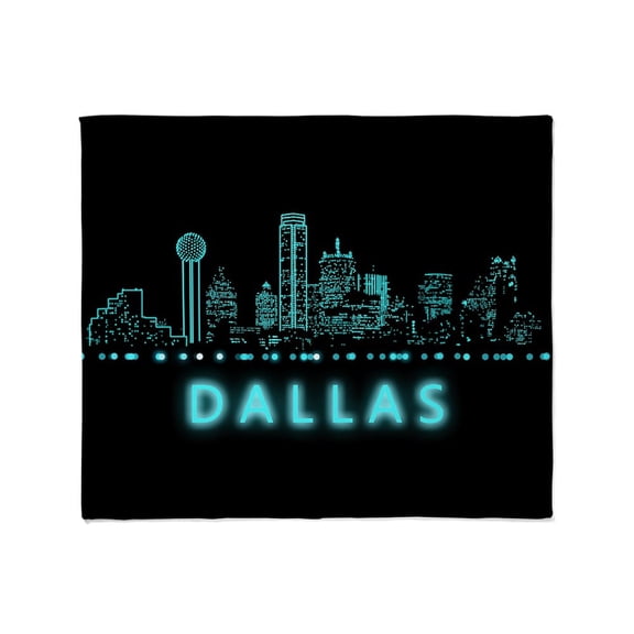 CafePress - Digital Cityscape: Dallas, Texas Throw Blanket - Soft Fleece Throw Blanket, 50"x60" for All Ages