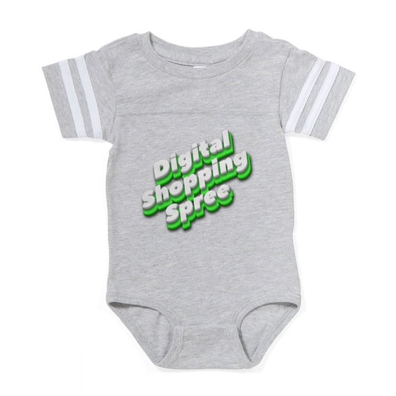 CafePress - Digital Shopping Spree - Cute Infant Baby Football Bodysuit