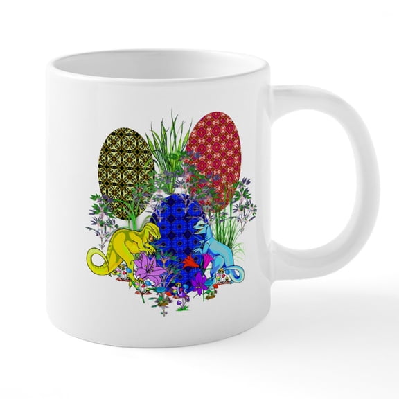 CafePress - Dinosaur Easter Eggs 20 Oz Ceramic Mega Mug - 20 Oz White Ceramic Mega Mug