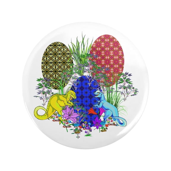 CafePress - Dinosaur Easter Eggs 3.5 Button - 3.5" Button