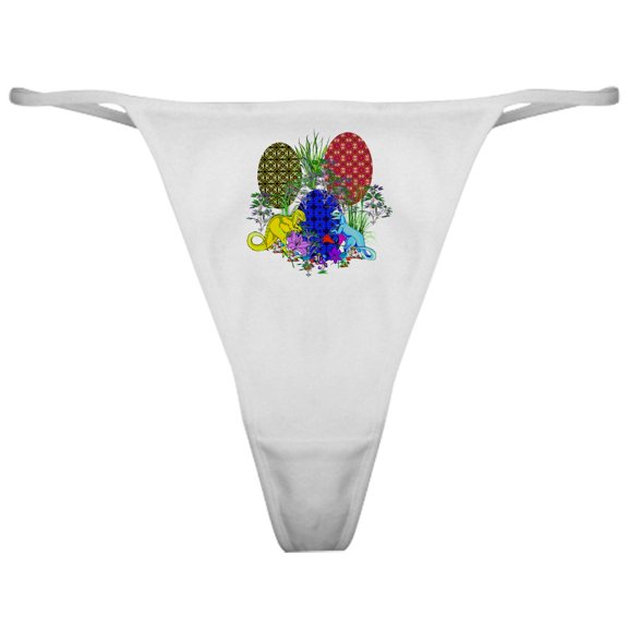 CafePress - Dinosaur Easter Eggs Classic Thong - Women's Novelty Thong Panties Underwear