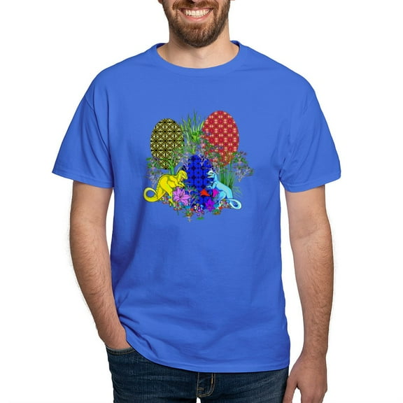 CafePress - Dinosaur Easter Eggs Dark T Shirt - Men's Classic Graphic Cotton T-Shirt