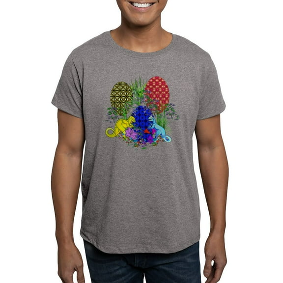 CafePress - Dinosaur Easter Eggs Men's Fitted T Shirt (Dark) - Men's Fitted T-Shirt