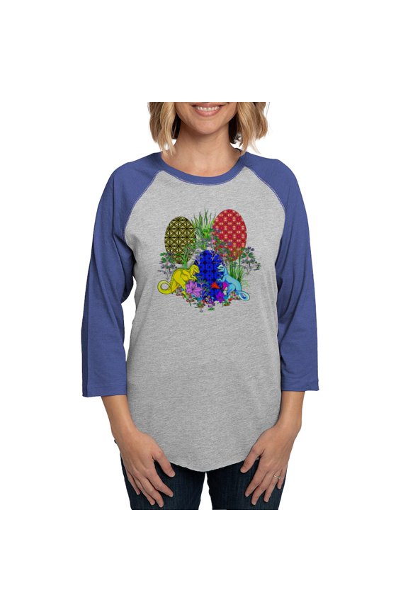 - Dinosaur Easter Eggs - Womens Baseball Tee