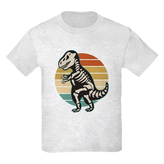 CafePress - Dinosaur Halloween Skeleton T Shirt - Light Classic Kids Graphic, Short Sleeve T-Shirt, Sizes XS-XL
