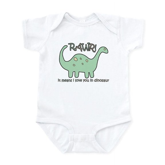 CafePress - Dinosaur Rawr' Infant Bodysuit - Baby Light Bodysuit, Size Newborn - 24 Months