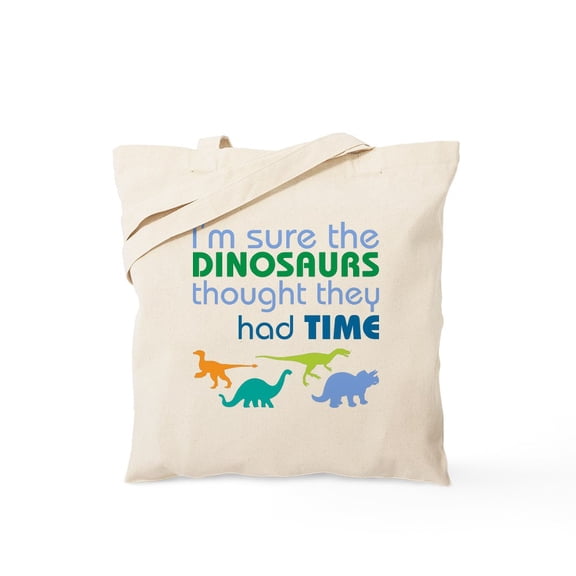 CafePress - Dinosaurs Had Time Tote Bag - Unisex Canvas Tote Bag, Beige, 1-Piece