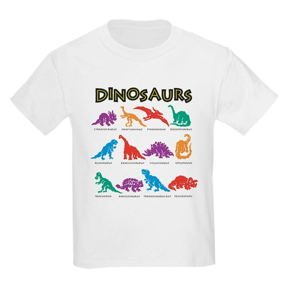 CafePress - Dinosaurs1 Kids Light T Shirt - Light T-Shirt Kids XS-XL