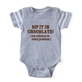 thumbnail image 1 of CafePress - Dip It In Chocolate_Tr - Cute Infant Baby Football Bodysuit, 1 of 3