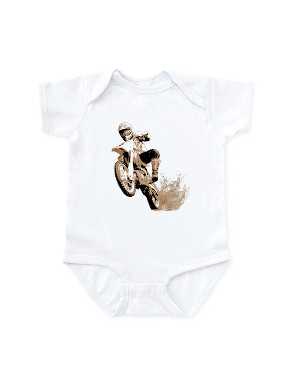 - Dirt Bike Wheeling In Mud Infant Bodysuit - Baby Light Bodysuit, Size Newborn - 24 Months