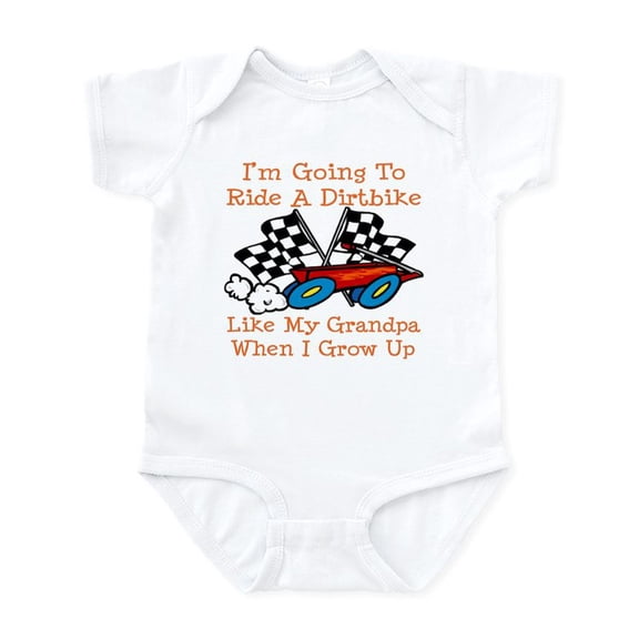 CafePress - Dirtbike Like Grandpa Infant Bodysuit - Baby Light Bodysuit, Size Newborn - 24 Months