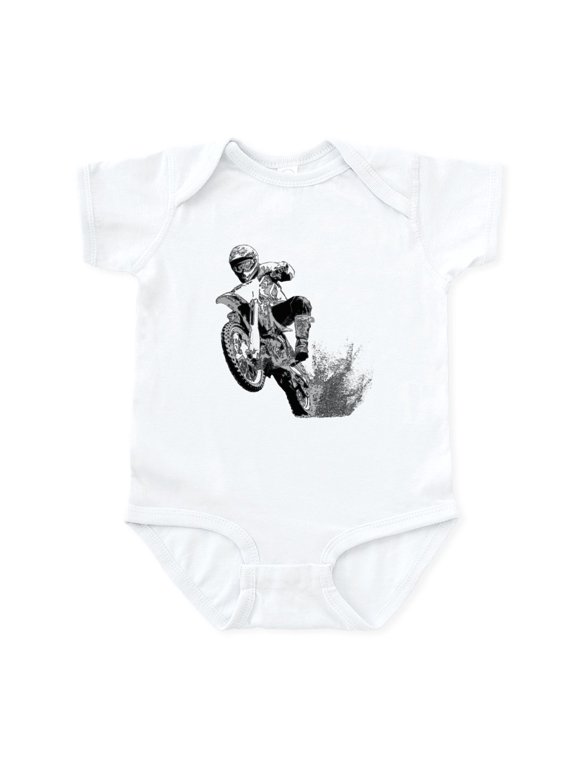 - Dirtbike Wheeling In Mud Infant Bodysuit - Baby Light Bodysuit, Size Newborn - 24 Months