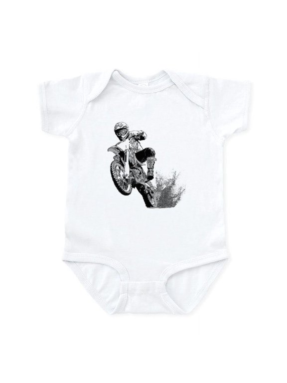 - Dirtbike Wheeling In Mud Infant Bodysuit - Baby Light Bodysuit, Size Newborn - 24 Months