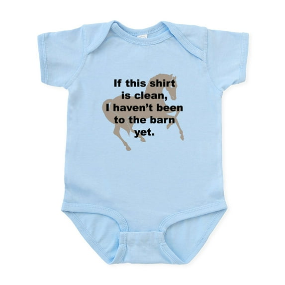 CafePress - Dirty Barn Shirt W/ Horse Body Suit - Baby Light Bodysuit, Size Newborn - 24 Months