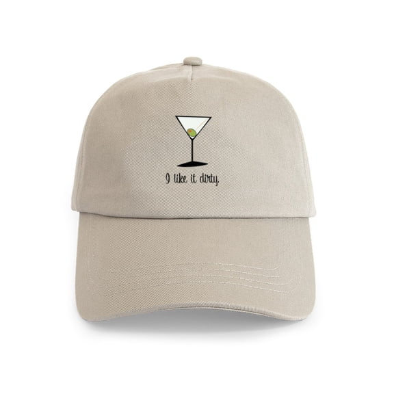 CafePress - Dirty Martini Cap - Adjustable 100% Brushed Unisex Casual Cotton Baseball Cap, Beige, 1