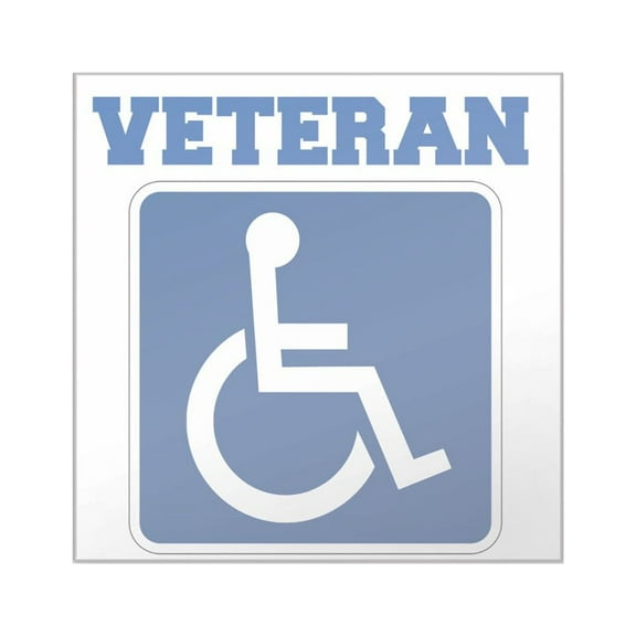 CafePress - Disabled Handicapped Veteran Sticker - Square Sticker 3" x 3"