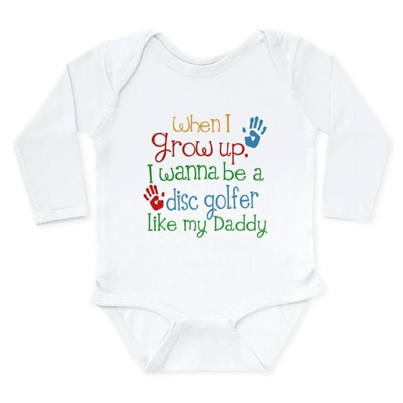 CafePress - Disc Golfer Like Daddy Long Sleeve Infant Bodysuit - Long Sleeve Cotton Baby Bodysuit