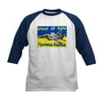 thumbnail image 1 of CafePress - Distressed, 80S Style, Ukraine, Ghost Of Kyiv, Zel - Kids Cotton Baseball Jersey, 3/4 Sleeve Shirt, 1 of 4