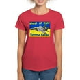 thumbnail image 1 of CafePress - Distressed, 80S Style, Ukraine, Ghost Of Kyiv, Zel - Women's Traditional Fit Dark T-Shirt, 1 of 4