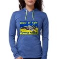thumbnail image 1 of CafePress - Distressed, 80S Style, Ukraine, Ghost Of Kyiv, Zel - Womens Hooded Shirt, 1 of 1