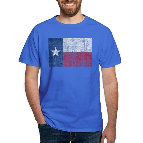CafePress - Distressed Texas Flag T Shirt - Men's Classic Graphic Cotton T-Shirt