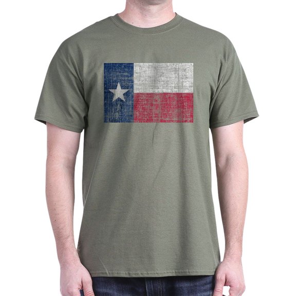CafePress - Distressed Texas Flag T Shirt - Men's Classic Graphic Cotton T-Shirt