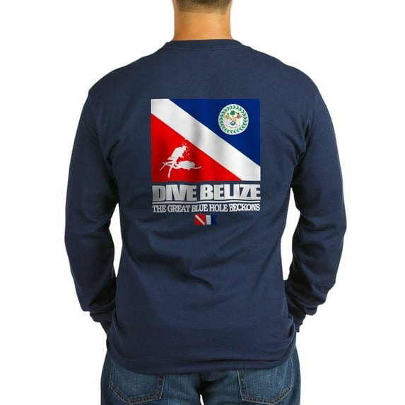 CafePress - Dive Belize Long Sleeve T Shirt - Long Sleeve Dark T-Shirt