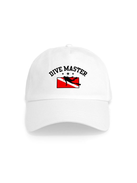 - Dive Master Cap - Adjustable 100% Brushed Unisex Casual Cotton Baseball Cap, Beige, 1