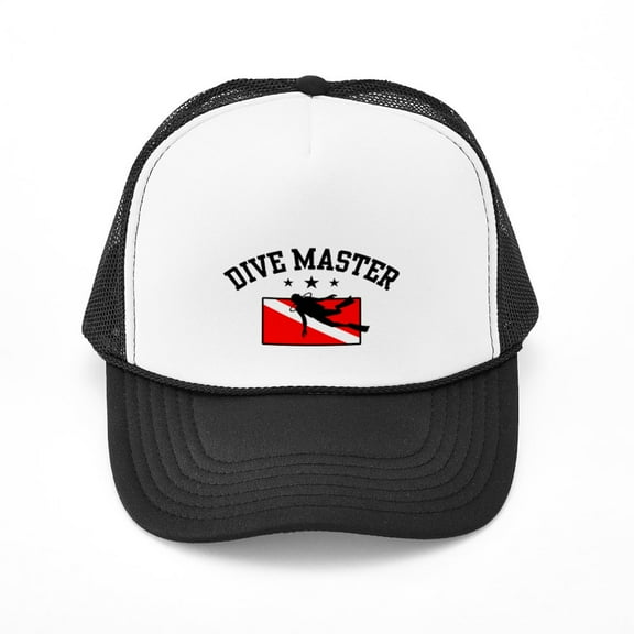 CafePress - Dive Master - Adjustable Unisex Printed Trucker Hat with Mesh Back