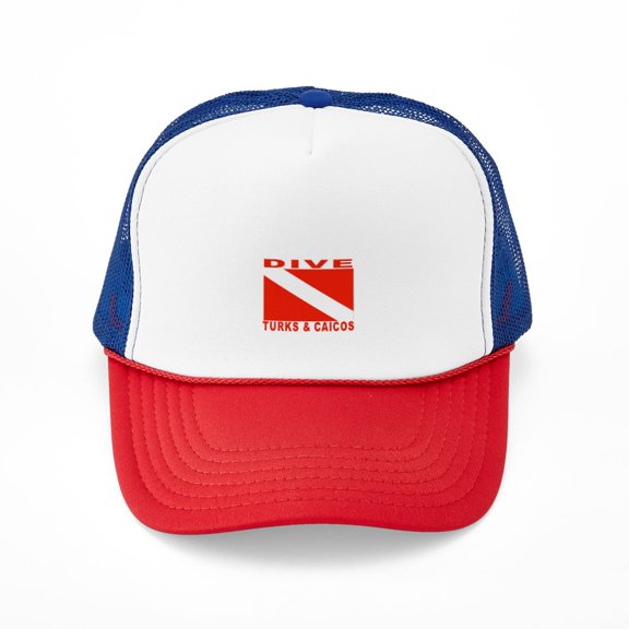 CafePress - Dive Turks & Caicos - Adjustable Unisex Printed Trucker Hat with Mesh Back
