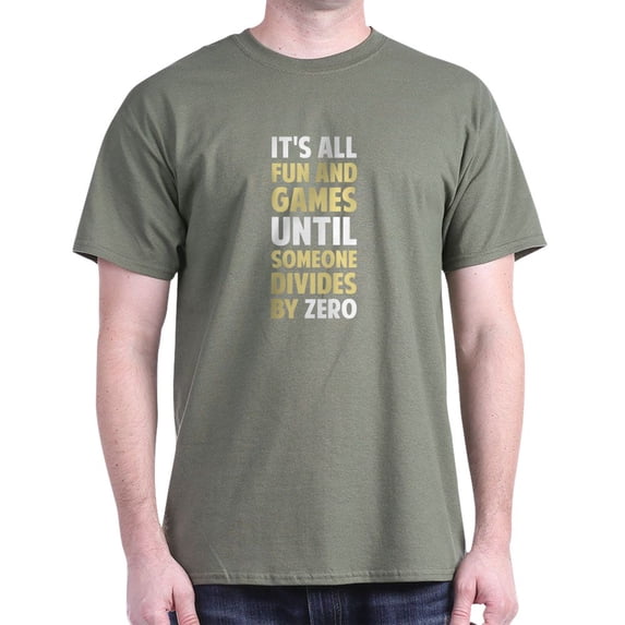 CafePress - Dividing By Zero Is Not A Game T Shirt - Men's Classic Graphic Cotton T-Shirt