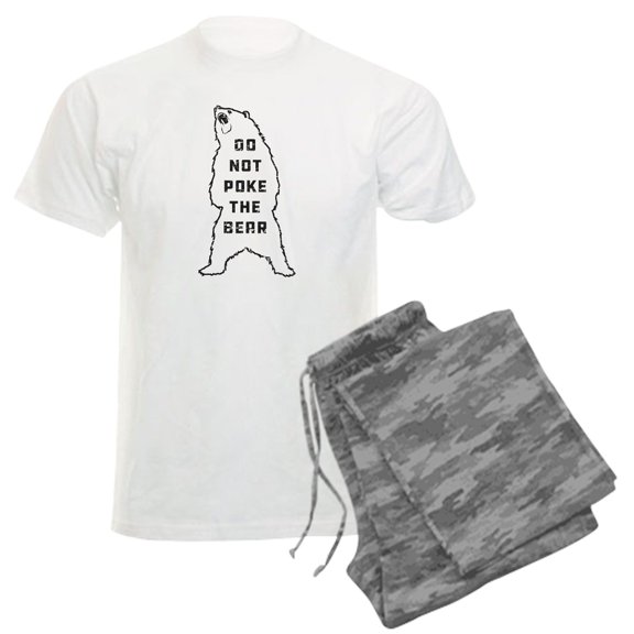 CafePress - Do Not Poke The Bear Men's Light Pajamas - Men's Light Loose Fit Cotton Pajama Set