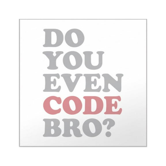 CafePress - Do You Even Code Bro - Square Sticker 3" x 3"