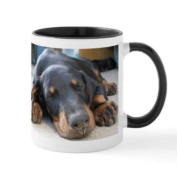 CafePress - Doberman Mug - 11 oz Ceramic Mug - Novelty Coffee Tea Cup