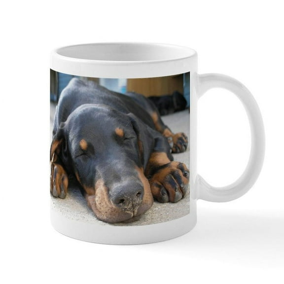 CafePress - Doberman Mug - 11 oz Ceramic Mug - Novelty Coffee Tea Cup