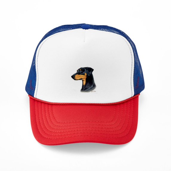 CafePress - Doberman - Adjustable Unisex Printed Trucker Hat with Mesh Back