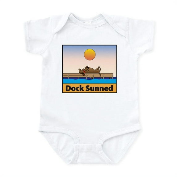 CafePress - Dock Sunned Dachsund Infant Bodysuit - Baby Light Bodysuit, Size Newborn - 24 Months