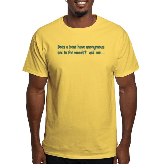 CafePress - Does A Bear Have Anonymous Se Light T Shirt - Men's Classic Graphic T-Shirt