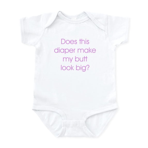 CafePress - Does This Diaper Make My Butt Look Big? Creeper - Baby Light Bodysuit, Size Newborn - 24 Months