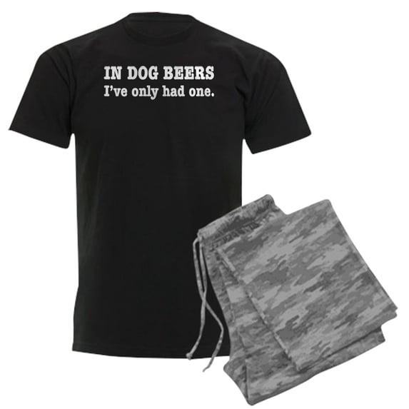 CafePress - Dog Beers Men's Dark Pajamas - Men's Dark Loose Fit Cotton Pajama Set