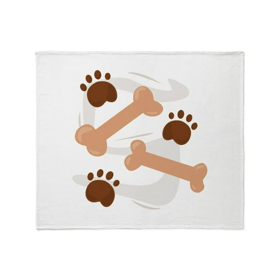 CafePress - Dog Bones Throw Blanket - Soft Fleece Throw Blanket, 50"x60" for All Ages