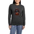 thumbnail image 1 of CafePress - Dog Halloween Pitbull Witch - Women's Long Sleeve Charcoal Gray Pajamas, 1 of 7