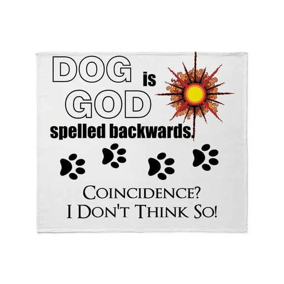 CafePress - Dog Is God Spelled Backwards Throw Blanket - Soft Fleece Throw Blanket, 50"x60" for All Ages